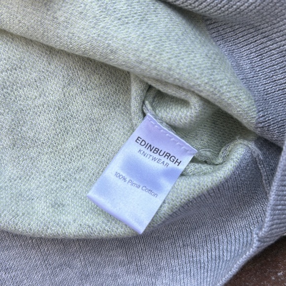 NWT EDINBURGH KNITWEAR PRIMA COTTON FLORAL SWEATER SIZE L G12 - Picture 5 of 7